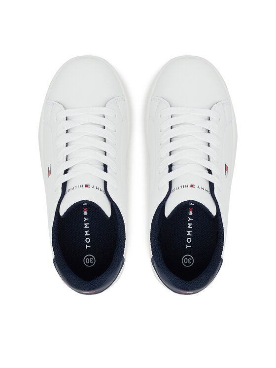 Tommy Hilfiger Tommy Hilfiger Сникърси Low Cut Lace-Up T3X9-34073-1355X S Бял