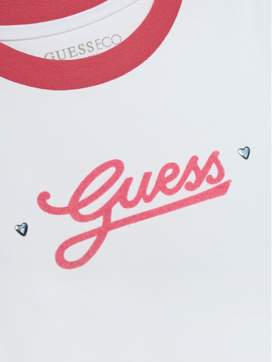 Guess Guess Tricou J5RI11 K6YW4 Alb Regular Fit