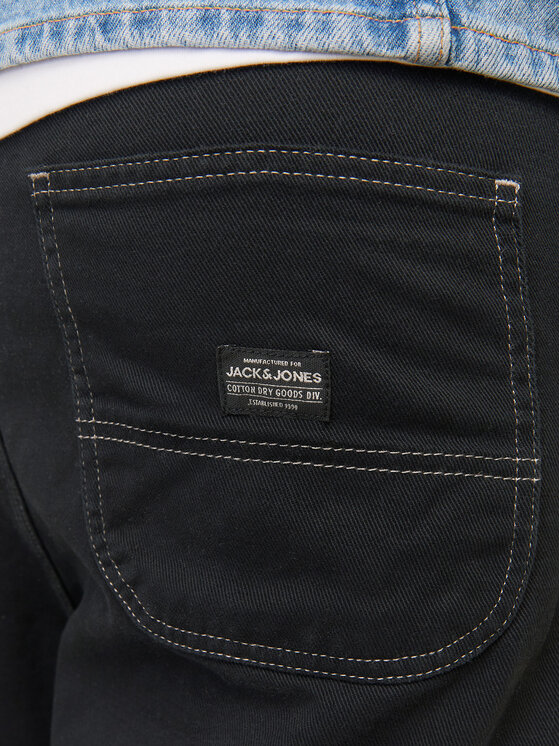 Jack & Jones Jack & Jones Bavlnené nohavice Owen 12273515 Čierna Baggy Fit