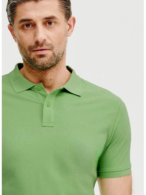 Pako Lorente Pako Lorente Polo P25SF-TX-003 Zielony Classic Fit