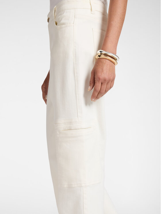 Elena Mirò Elena Mirò Pantaloni di tessuto P185P000421N011 Bianco Regular Fit