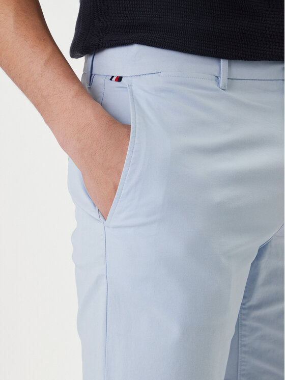Tommy Hilfiger Tommy Hilfiger Šortky z materiálu Denton 9.5 MW0MW42351 Světle modrá Slim Fit