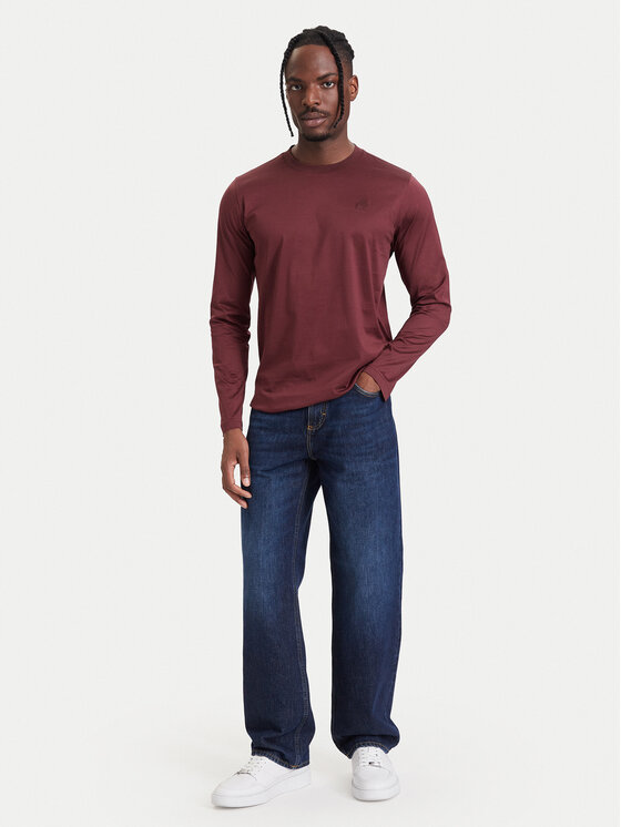 KARL LAGERFELD KARL LAGERFELD Longsleeve 755002 564200 Bordowy Regular Fit