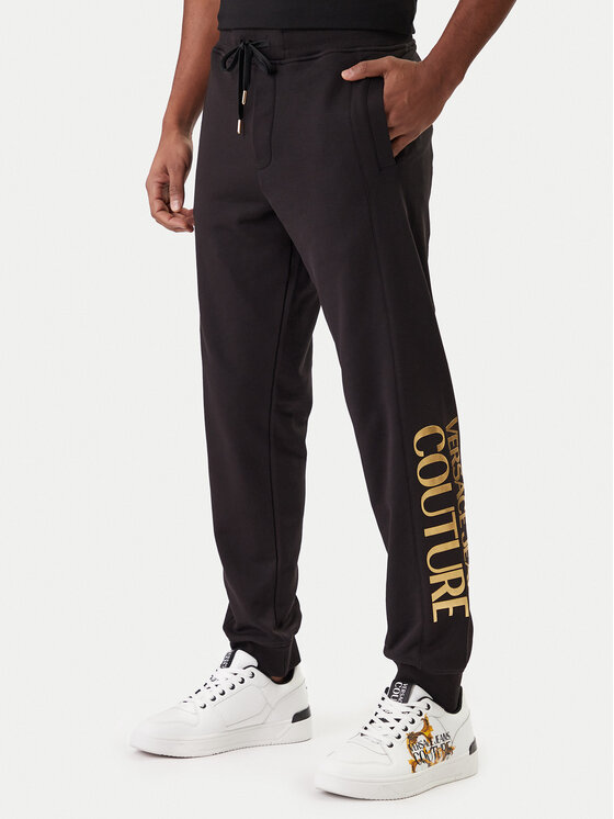 Versace Jeans Couture Versace Jeans Couture Teplákové kalhoty 80GAAT00 CF01T Černá Regular Fit