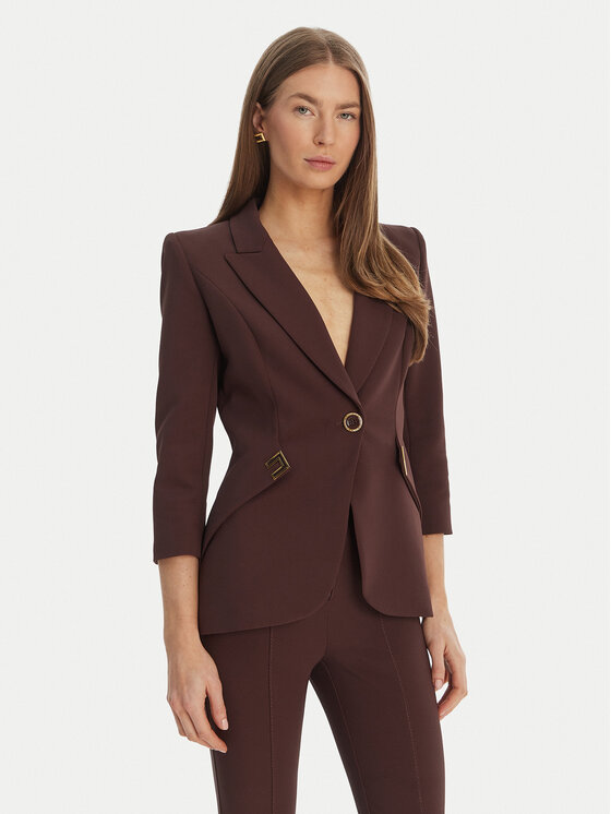 Elisabetta Franchi Elisabetta Franchi Sako GI-215-61E2-V590 Hnedá Regular Fit