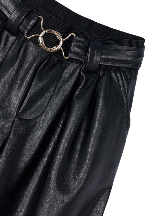 Mayoral Mayoral Hose aus Kunstleder 4574 Schwarz Regular Fit