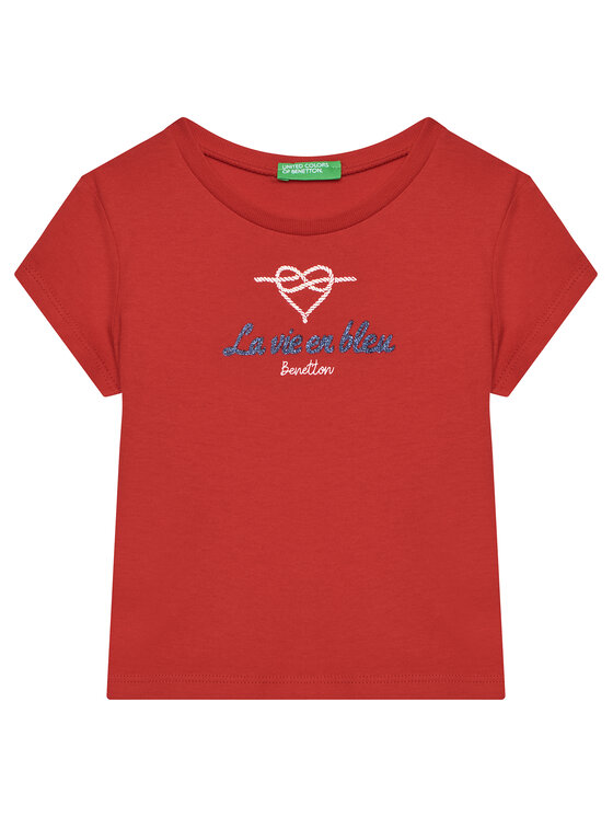 United Colors Of Benetton T-Shirt 3I1XG10J2 Czerwony Regular Fit