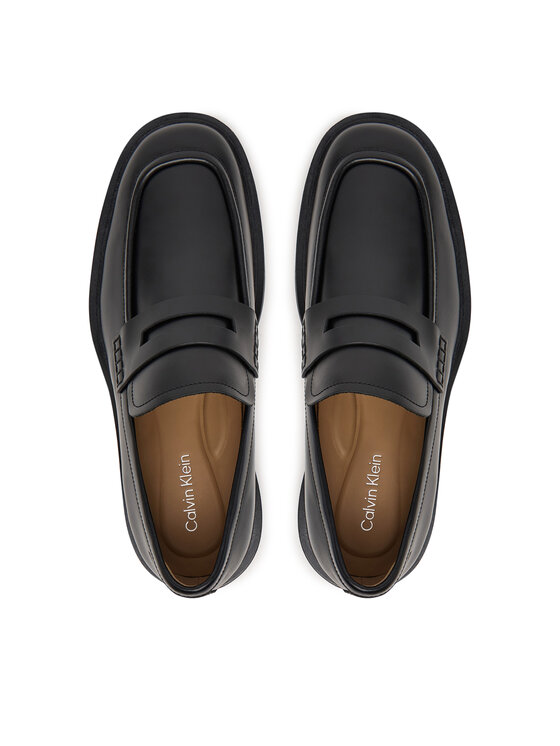 Calvin Klein Calvin Klein Nizki čevlji Sq Rubber Band Loafer Wax Lth HM0HM02273 Črna