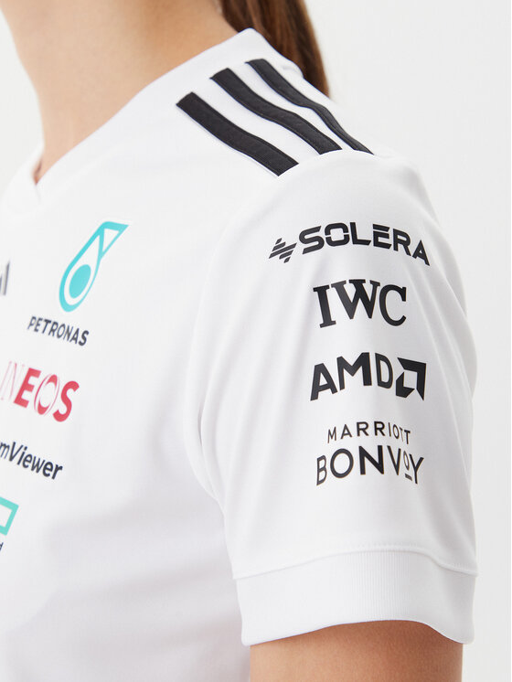 adidas adidas T-Shirt Mercedes - AMG Petronas Formula One Team JX5799 Biały Regular Fit