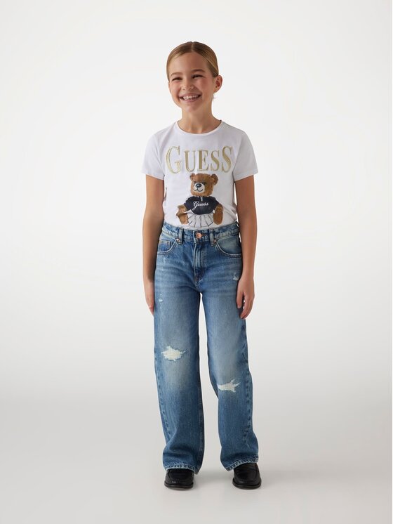 Guess Kids Guess Kids Spodnie materiałowe 170433 Niebieski Regular Fit