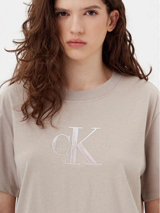 Calvin Klein Jeans Calvin Klein Jeans Majica Monologo J20J224798 Siva Relaxed Fit
