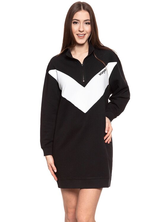 Wrangler Wrangler Sukienka codzienna SWEAT DRESS Biały Regular Fit