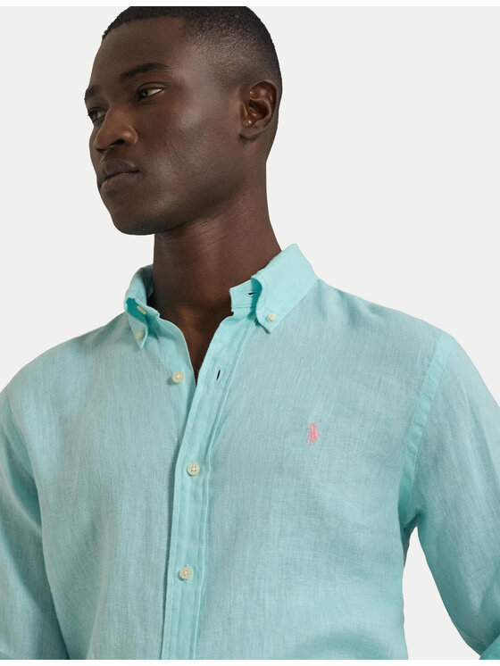 Polo Ralph Lauren Polo Ralph Lauren Πουκάμισο 710968915501 Τυρκουάζ Regular Fit