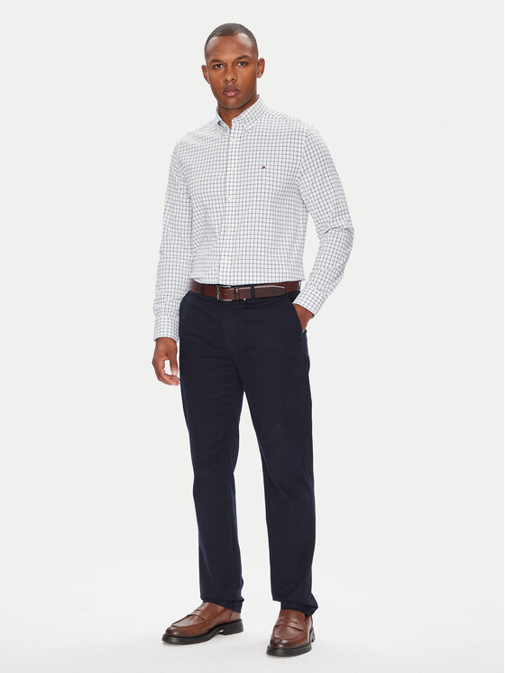Tommy Hilfiger Tommy Hilfiger Πουκάμισο Performance MW0MW39680 Λευκό Regular Fit