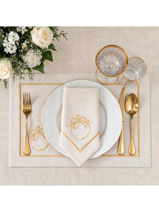 Roseberry Home Roseberry Home Serwetki Christmas Goldenline Złoty
