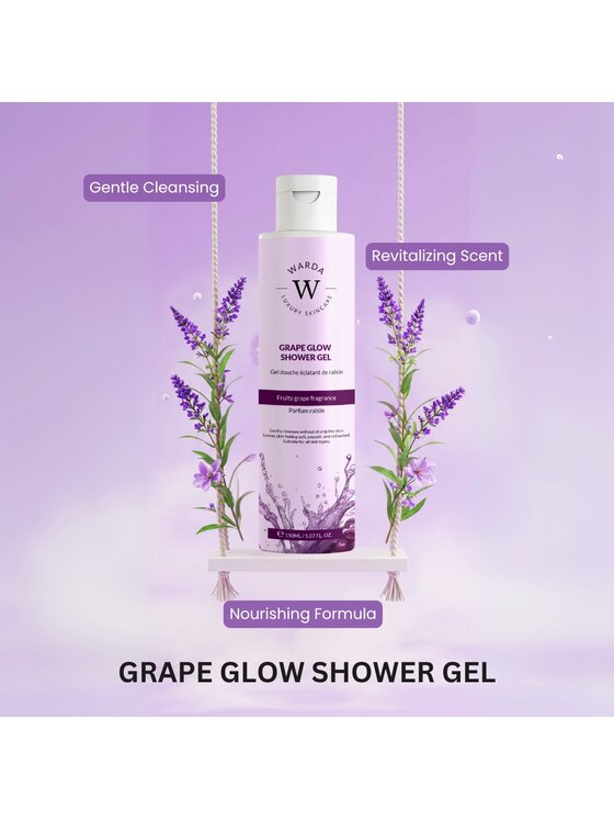Warda Skincare Warda Skincare Grape Glow Shower Gel 150 ml Żel pod prysznic