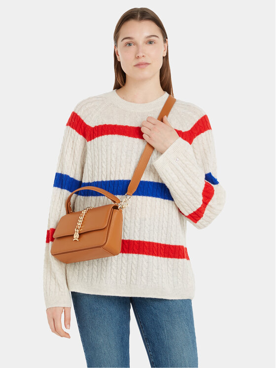 Tommy Hilfiger Handtasche Luxe Leather Crossover AW0AW15289 Braun  