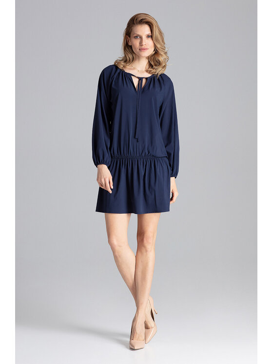 FIGL FIGL Šaty M661 Tmavomodrá Regular Fit