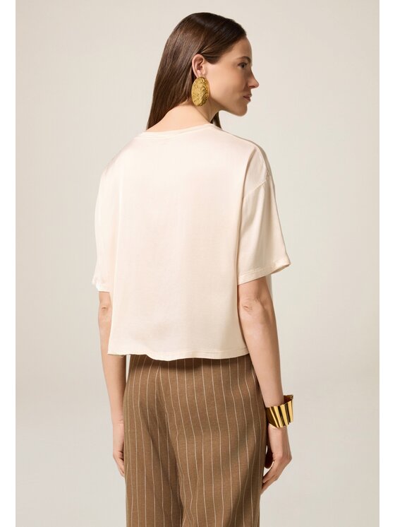 Oltre Oltre Blusa 2491J000734N002 Écru Boxy Fit