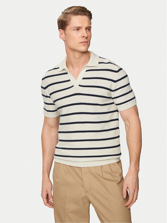 Brave Soul Polo MK-162CANNES Bež Straight Fit