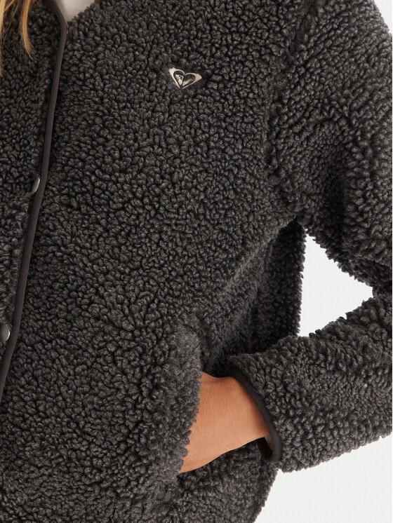 Roxy Roxy Polár kabát Iconic Town ERJPF03229 Szürke Regular Fit