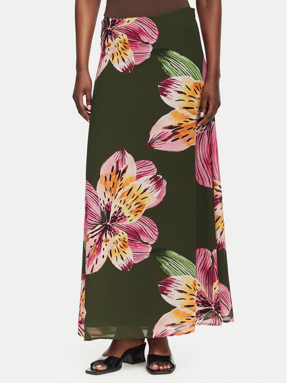 Vero Moda Fustă midi Ismene 10351432 Negru Regular Fit