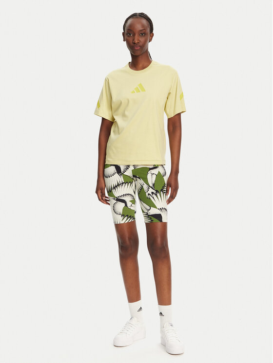 adidas adidas Biciklističke hlače FARM JD6286 Zelena Slim Fit