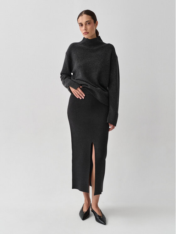 TATUUM TATUUM Spódnica midi GEMETI Szary Straight Fit