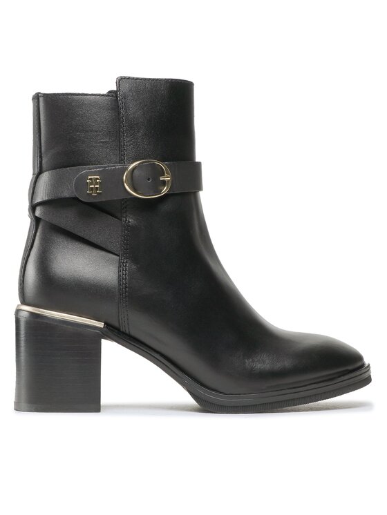 Tommy Hilfiger Tommy Hilfiger Ботильйони Belt Heeled FW0FW06766 Чорний