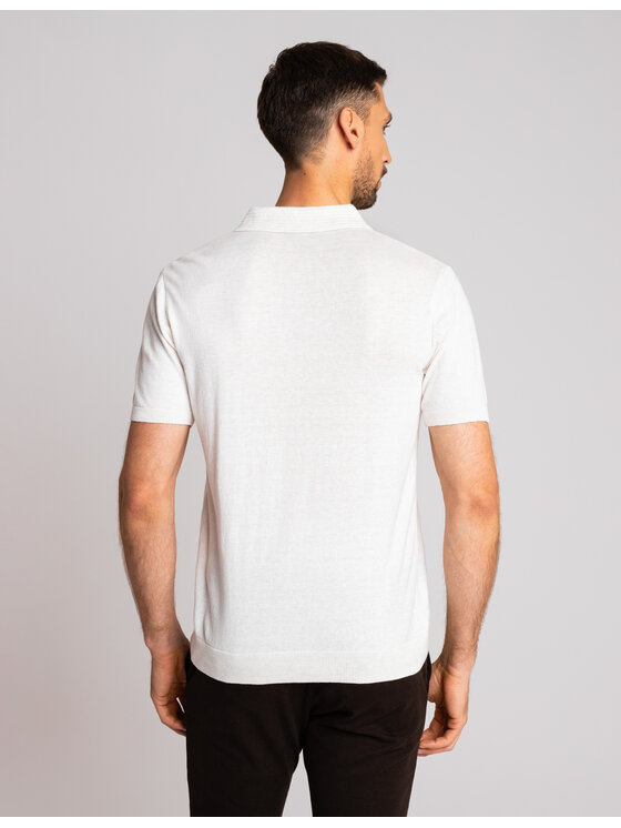 Borgio Borgio Polo colliano Biały Classic Fit
