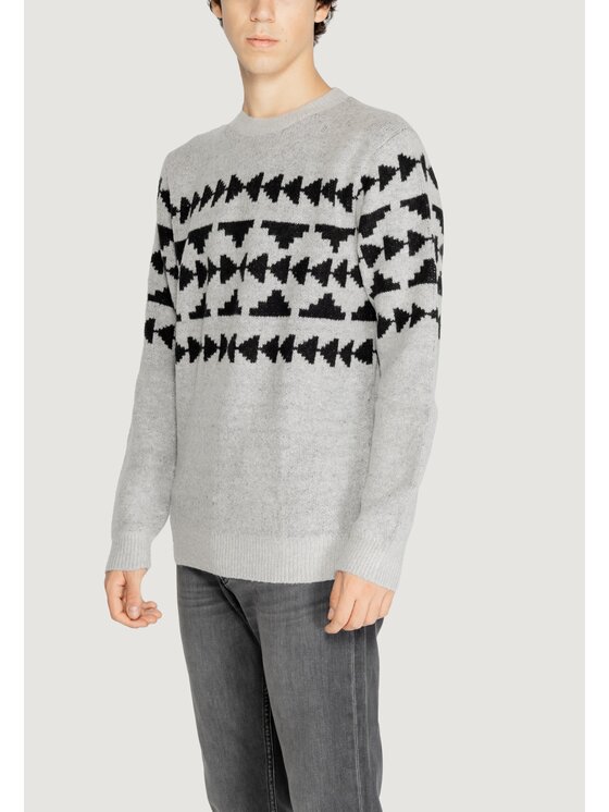 Antony Morato Antony Morato Sweter WOOL MOHAIR Szary Regular Fit