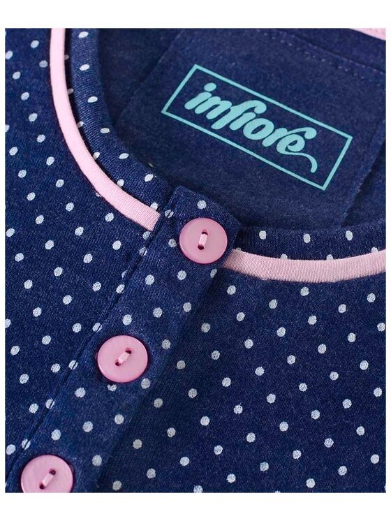 Infiore Infiore Piżama HRT0607 Niebieski Comfortable Fit
