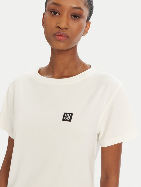HUGO HUGO T-krekls 50534300 Écru Regular Fit