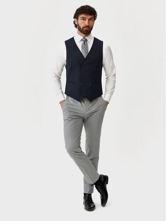 Evenemen Evenemen Kamizelka garniturowa Boston Granatowy Slim Fit