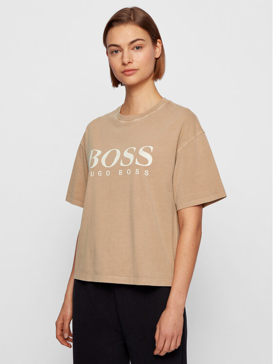 Boss Tricou C_Evina_Active 50457388 Bej Relaxed Fit