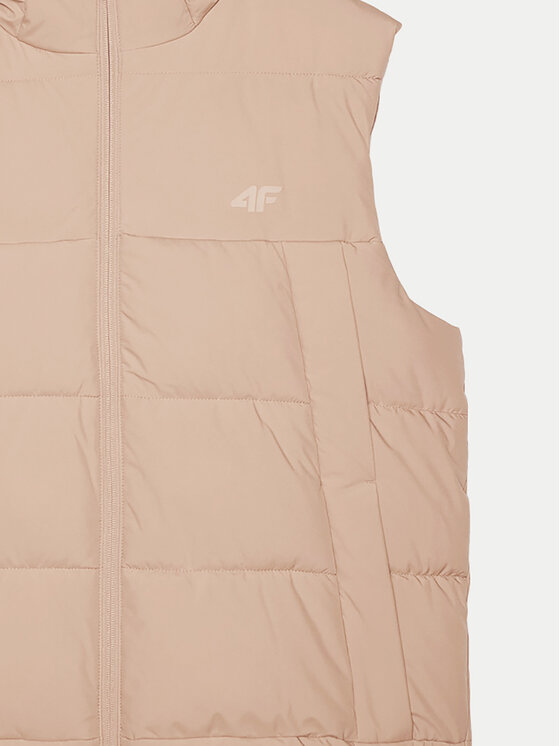 4F 4F Brezrokavnik 4FWAW24TVJAM144 Rjava Regular Fit