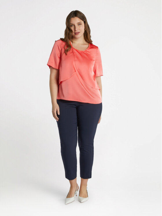 Fiorella Rubino Fiorella Rubino Pantaloni di tessuto P949L102088N034 Blu Slim Fit