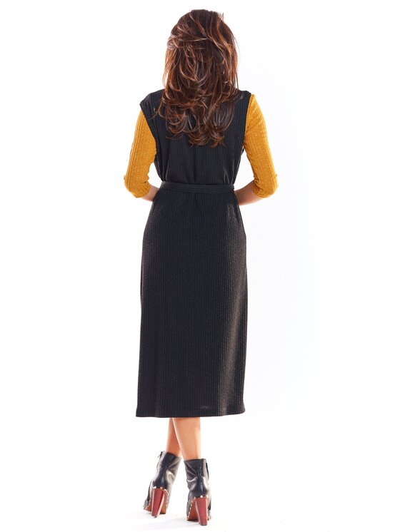 Awama Awama Kamizelka A329 Czarny Basic Fit