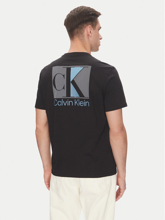 Calvin Klein Calvin Klein Tričko Abstract Graphic LV04RC853G Čierna Regular Fit