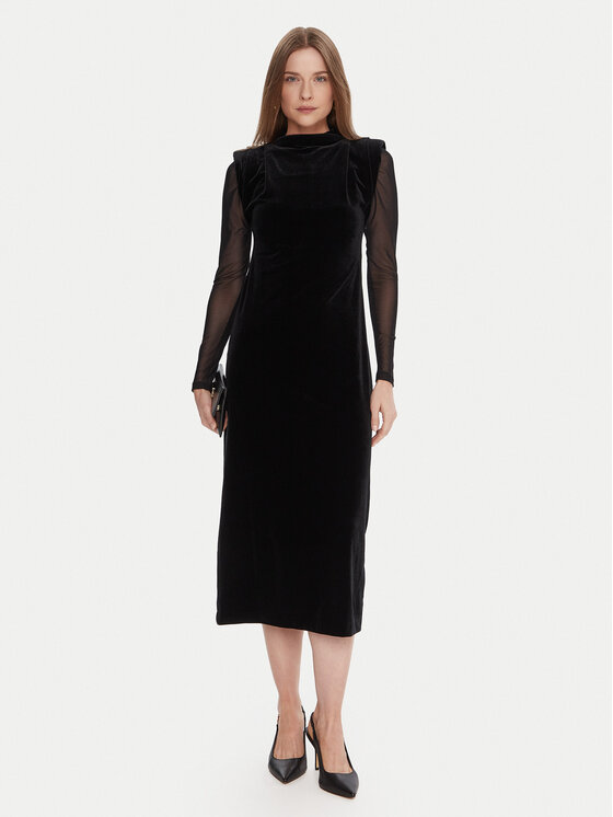 LOLA CASADEMUNT LOLA CASADEMUNT Kokteilikleit LF2516007 Must Regular Fit