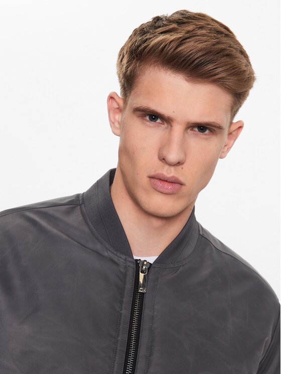 Calvin Klein Calvin Klein Kurtka bomber Hero K10K109907 Szary Regular Fit