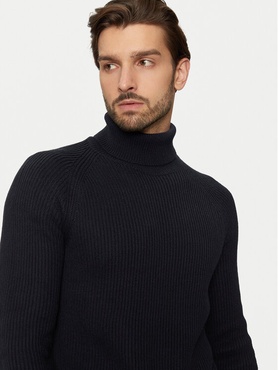 Jack & Jones Jack & Jones Bluză cu gât Pannel 12258472 Bleumarin Regular Fit