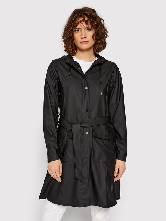 Rains Giacca impermeabile 18130 Nero Regular Fit, taglia : L
