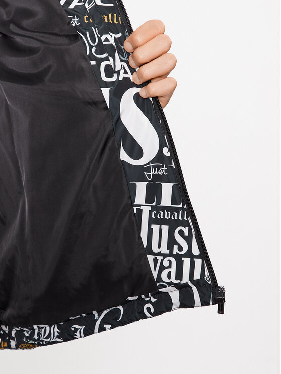 Just Cavalli Just Cavalli Μπουφάν πουπουλένιο 75OAUD18 Μαύρο Regular Fit