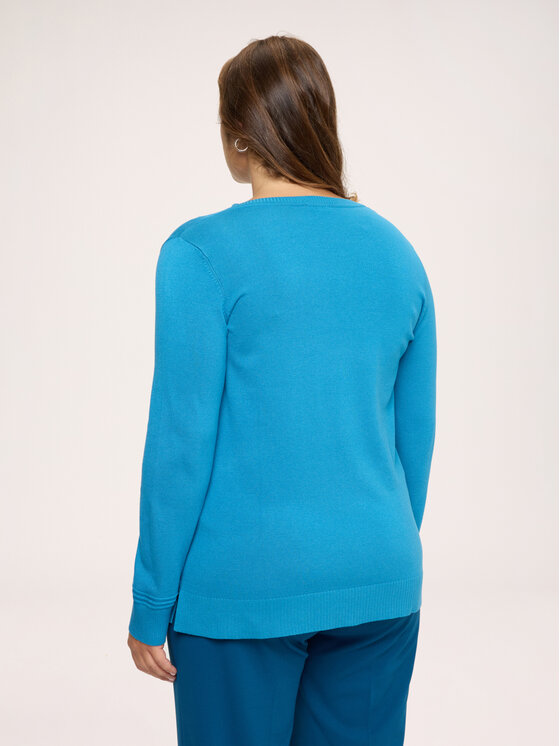 Fiorella Rubino Fiorella Rubino Sweter M273L008555N024 Turkusowy Regular Fit