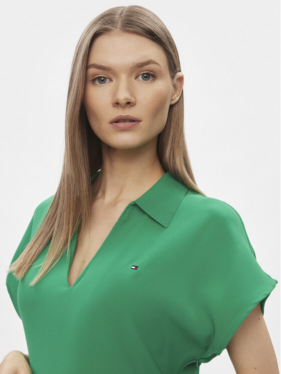 Tommy Hilfiger Tommy Hilfiger Vsakodnevna obleka WW0WW41868 Zelena Regular Fit