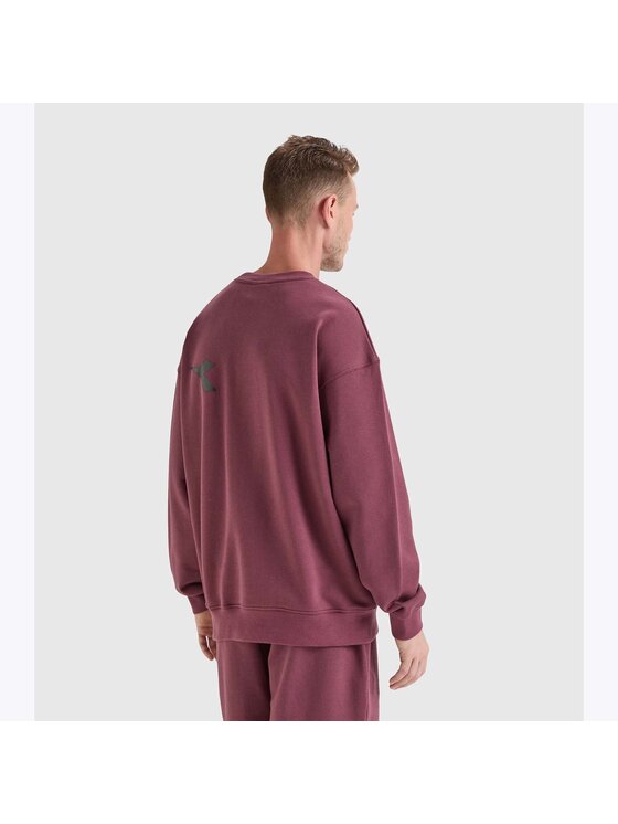 Diadora Diadora Bluza SWEATSHIRT CREW MANIFESTO Bordowy Regular Fit