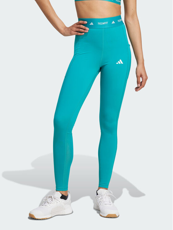 adidas adidas Legginsy TECHFIT Stash Zielony Regular Fit