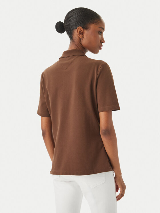 Tommy Hilfiger Tommy Hilfiger Polo majica WW0WW43224 Rjava Regular Fit