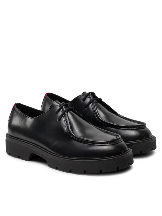 Tommy Jeans Tommy Jeans Обувки Tjm Smart Derby Shoe EM0EM01418 Черен